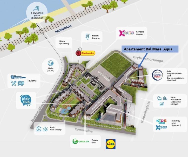 Bel Mare Aqua Parking Gratis + Taras Apartment Miedzyzdroje